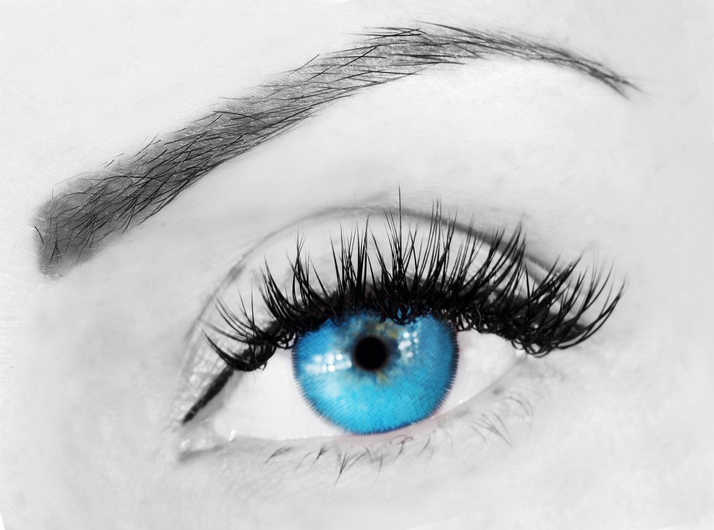 eye with bushy lashes